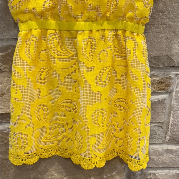Slexis Yellow Lace Off-Shoulder Women Dress size XS - Picture 4 of 10